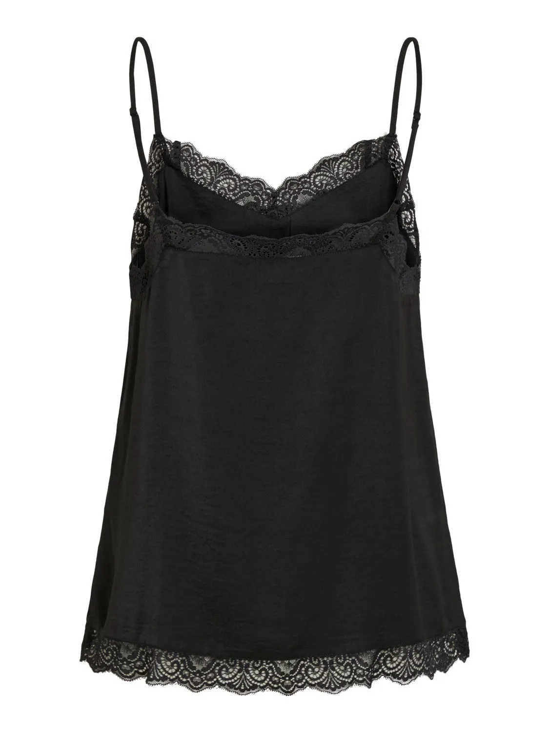 Ava Lace Detail Cami (Black)