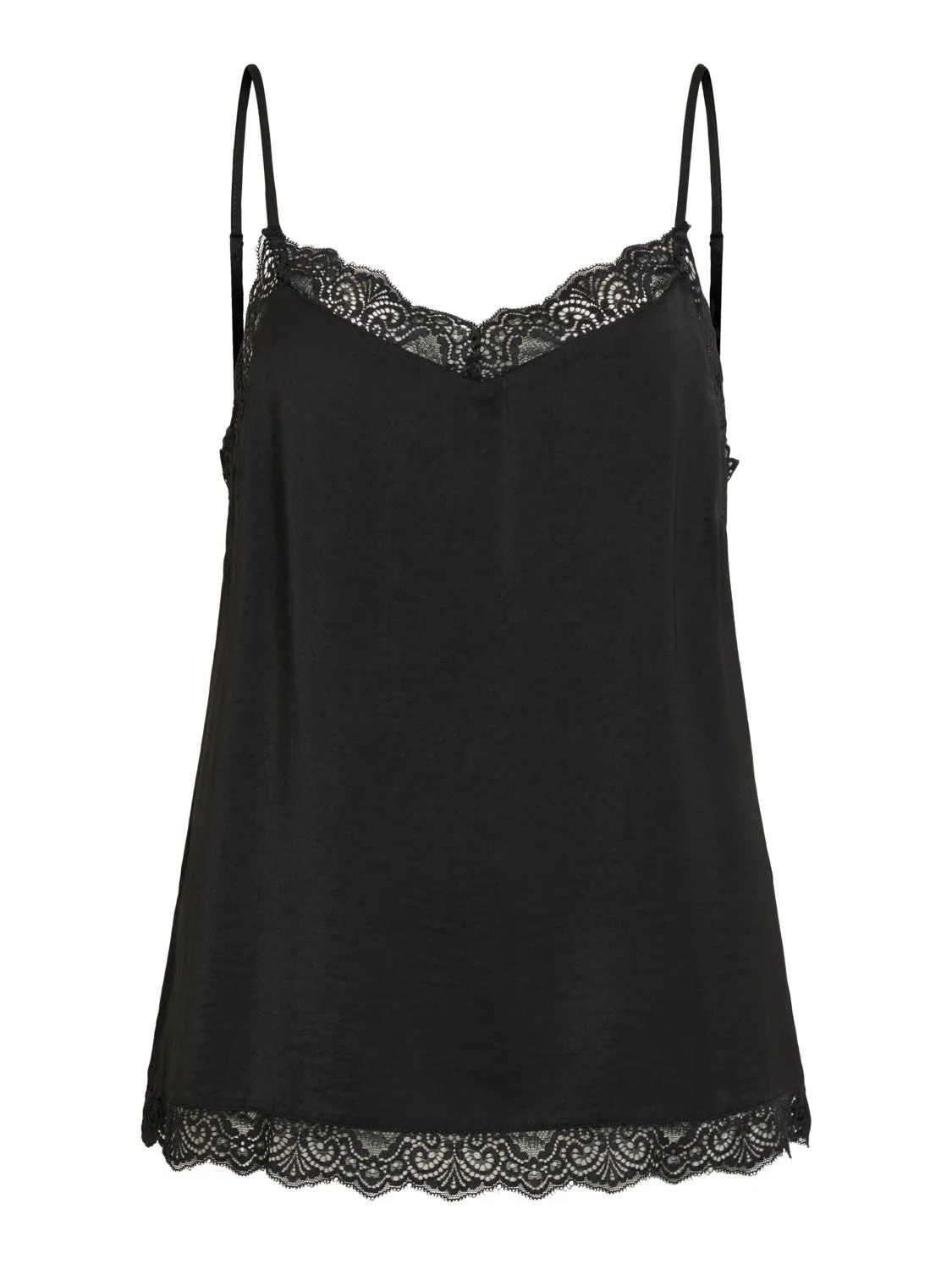 Ava Lace Detail Cami (Black)