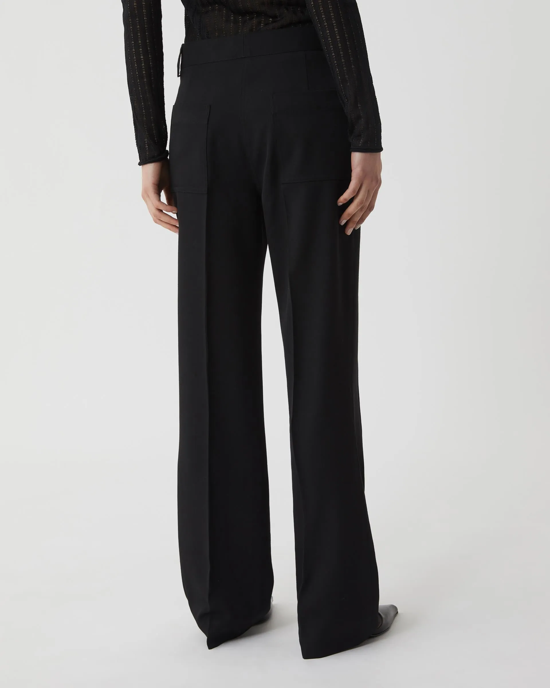 Avery Trouser in Wool, Black