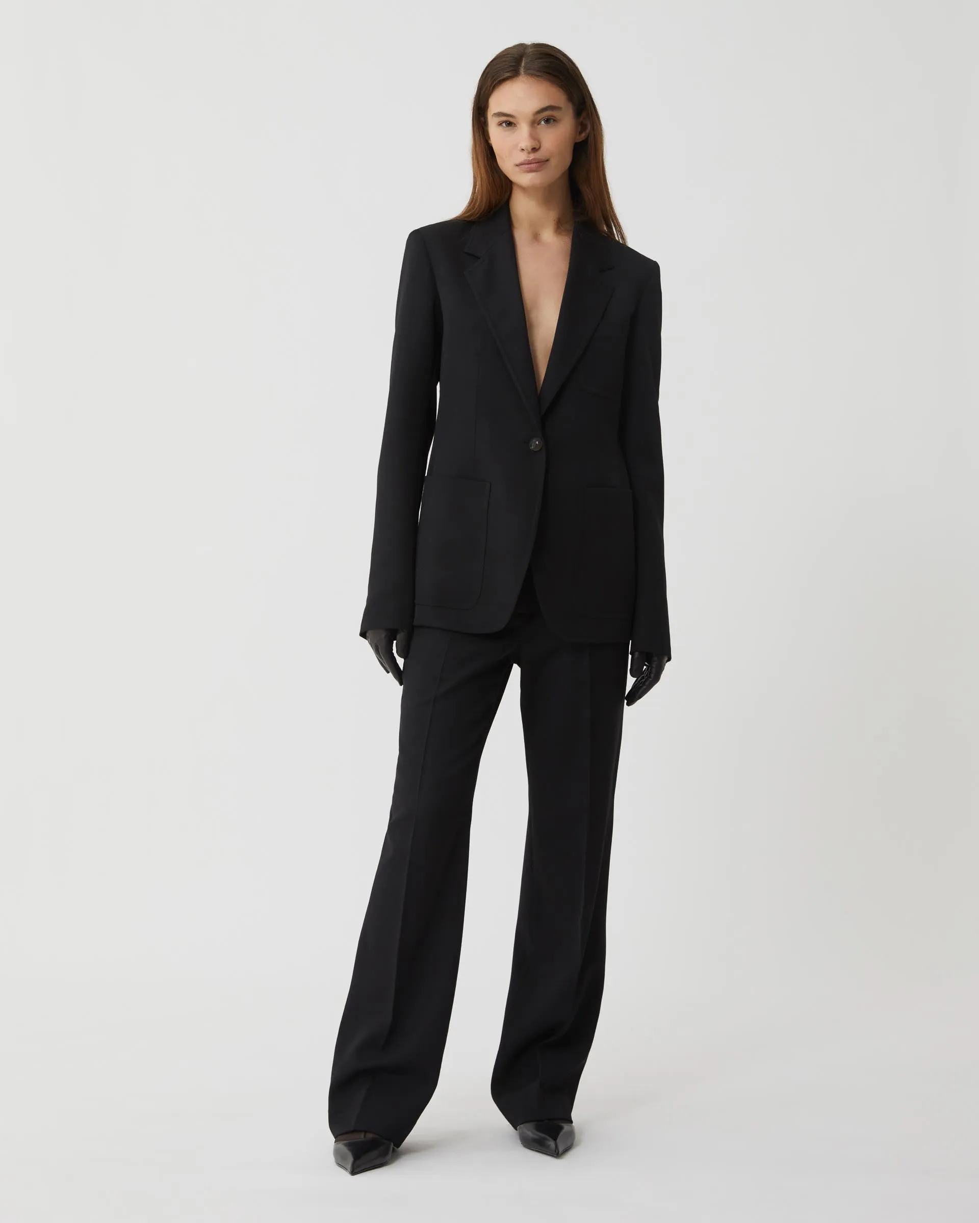 Avery Trouser in Wool, Black