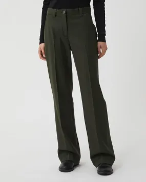 Avery Trouser in Wool, Pine Green