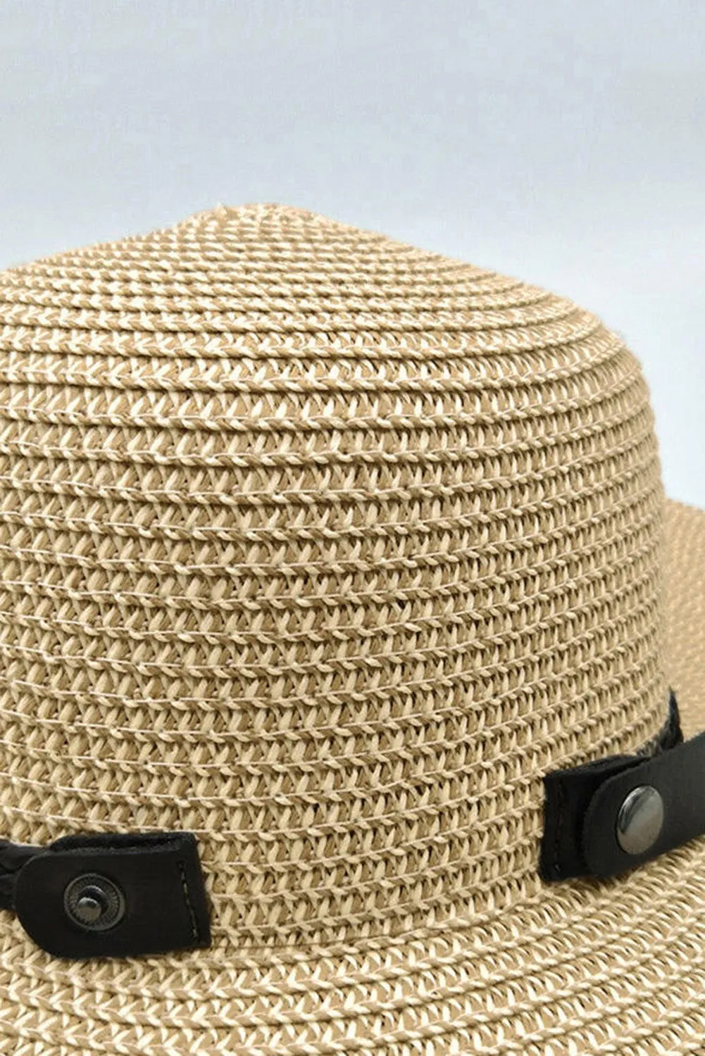 Beige Elegant Foldable Wide Brim Straw Hat