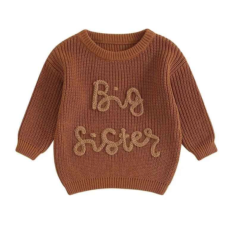 Big Sister Knitted Toddler Sweater