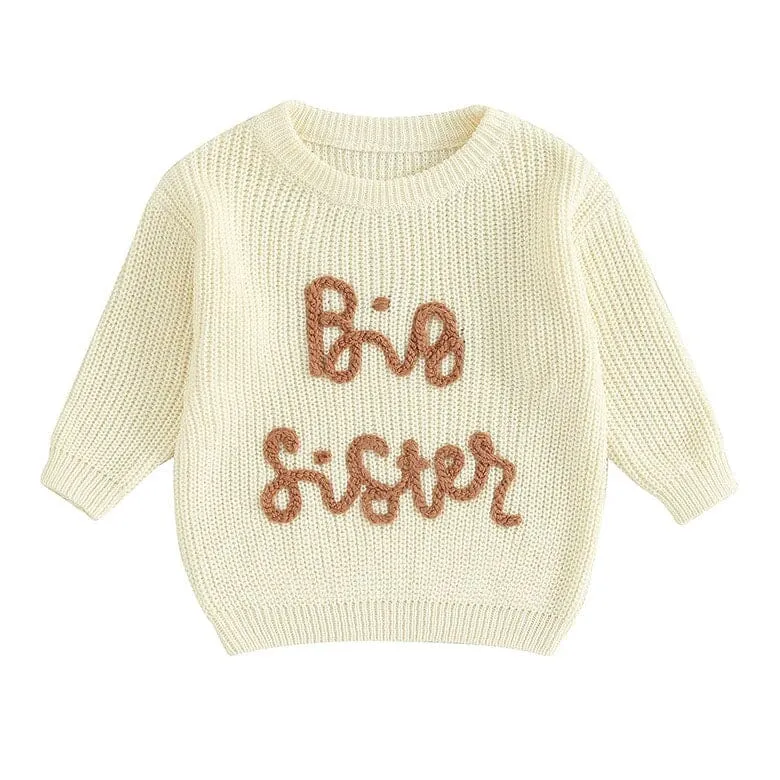 Big Sister Knitted Toddler Sweater