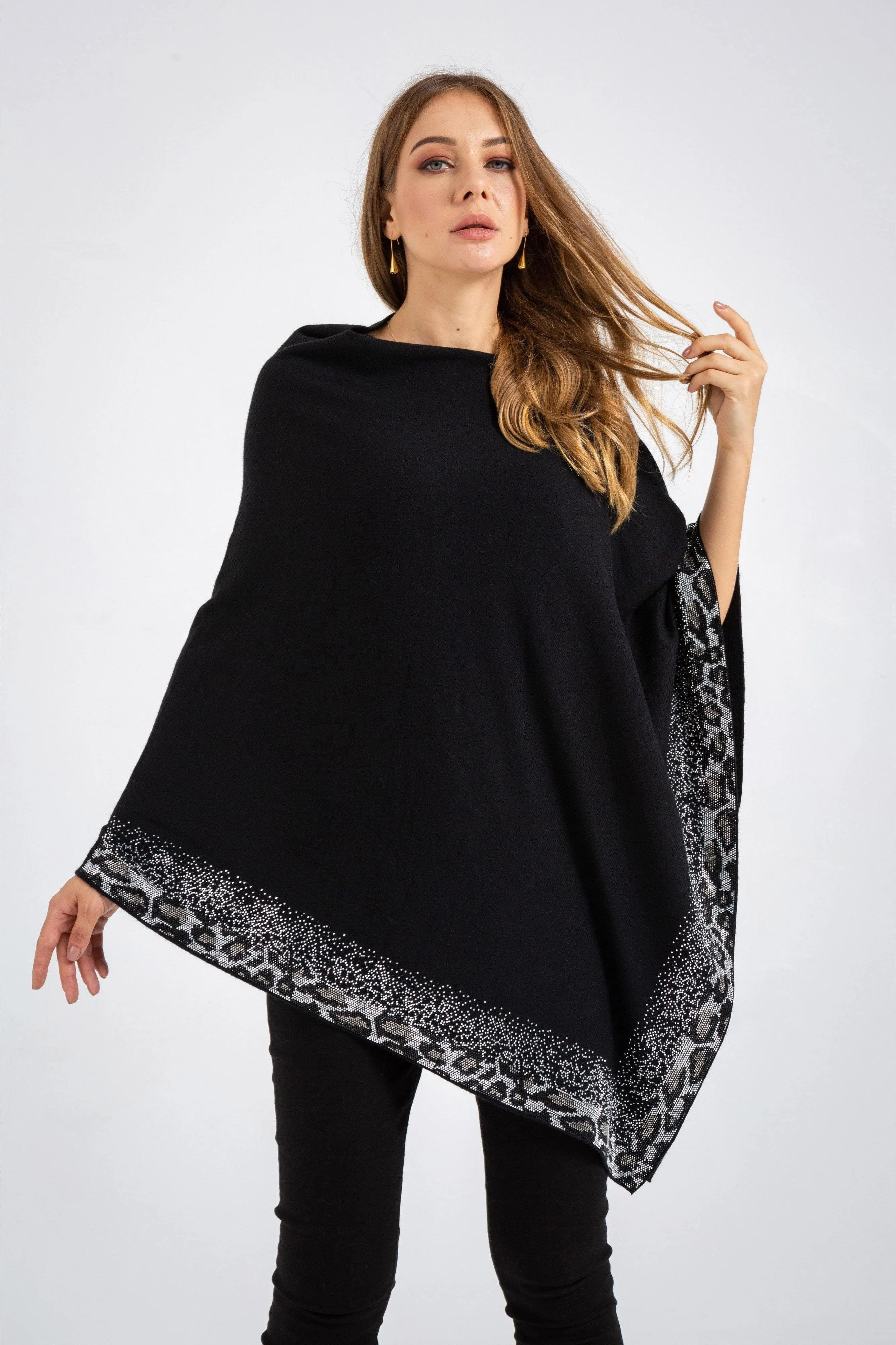 Black Cloak Knitted Cardigan