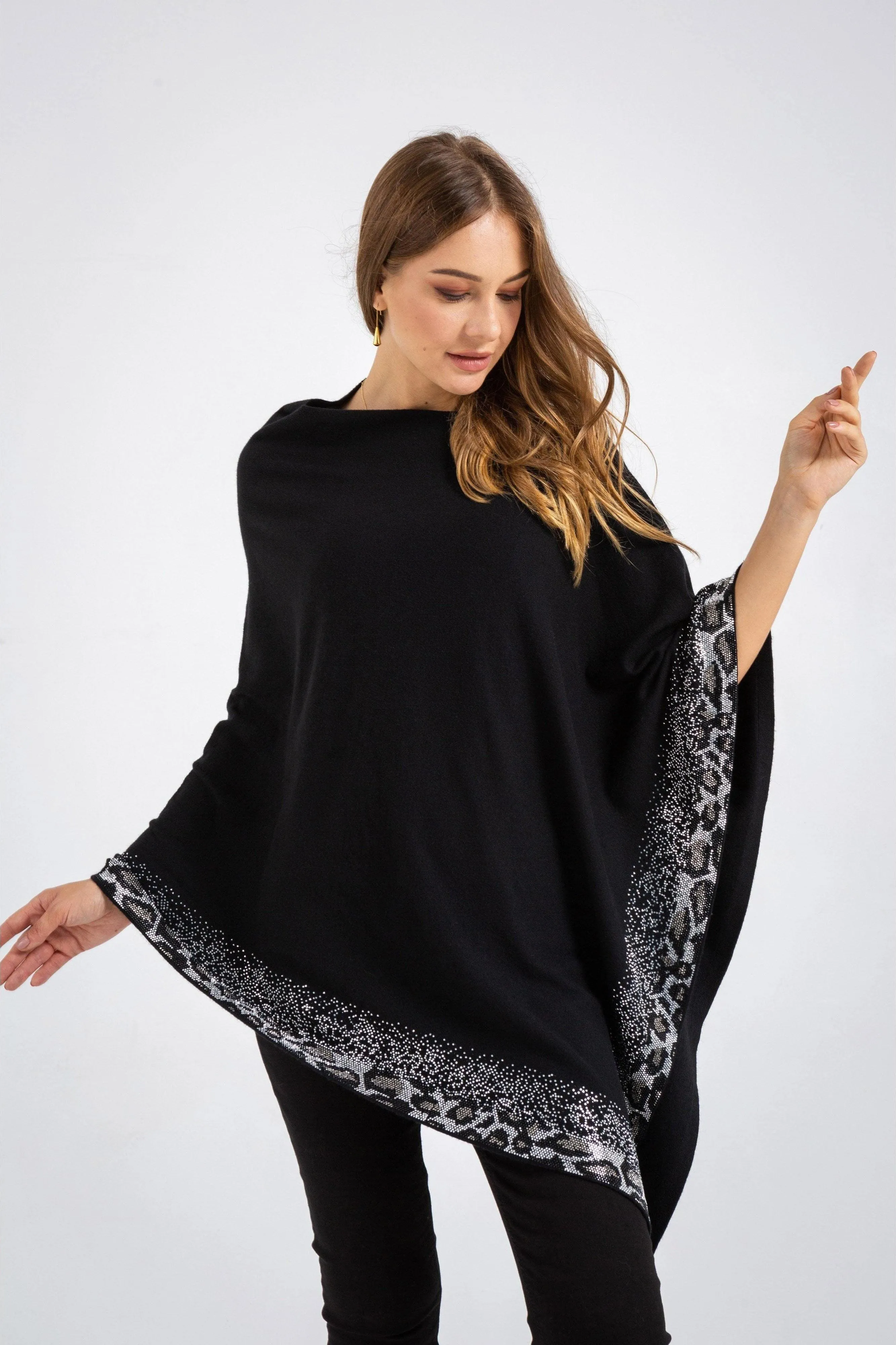 Black Cloak Knitted Cardigan