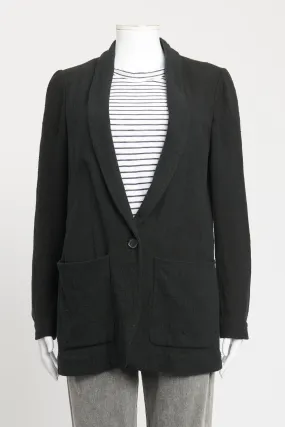 Black Silk Preowned Relaxed Blazer