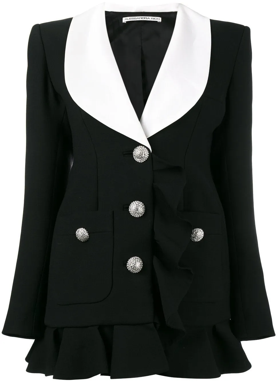 Black Single-Breasted Blazer Dress