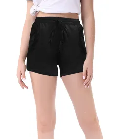 Black Women's Mid-Length Board Shorts