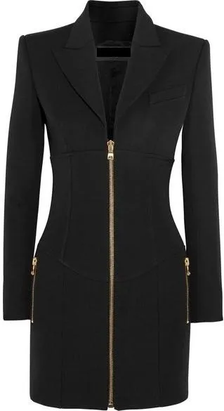 Black Zip Blazer-Mini Dress