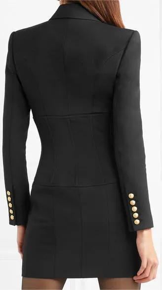 Black Zip Blazer-Mini Dress