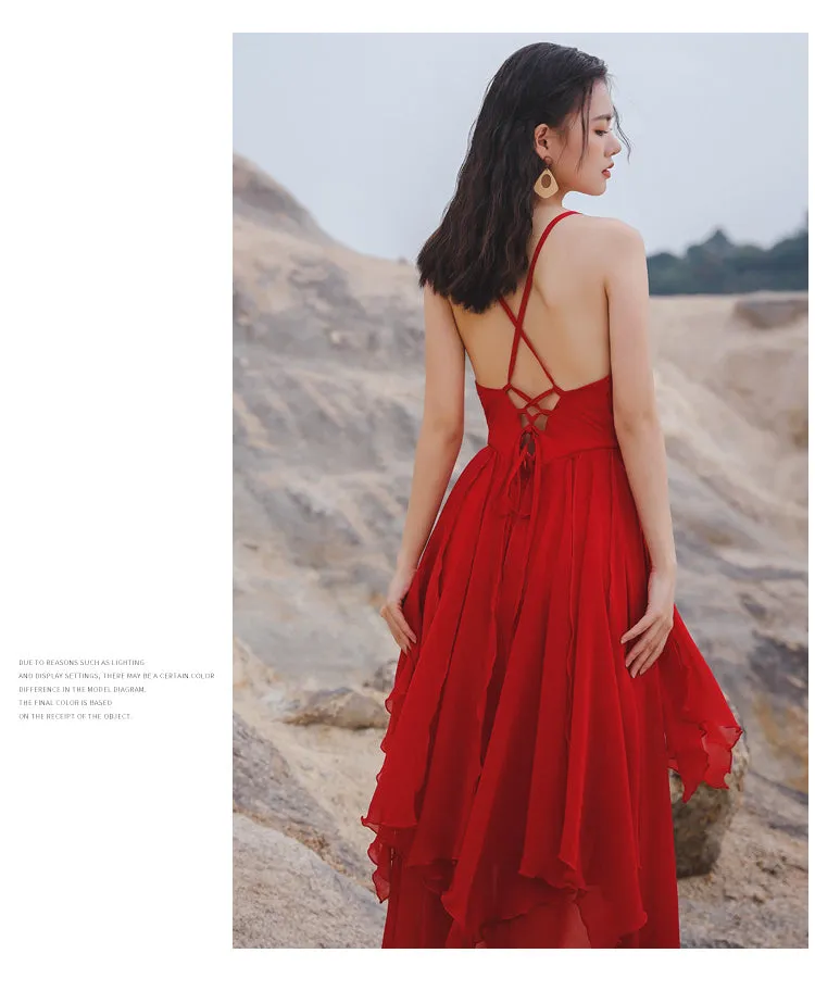 Blackless Beach bohemian Long Irregular Dress