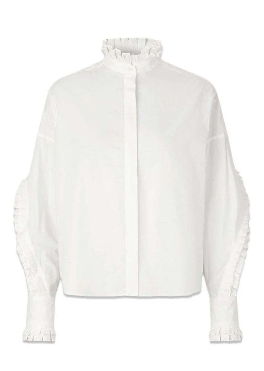 Boston Pleat Shirt - Cream