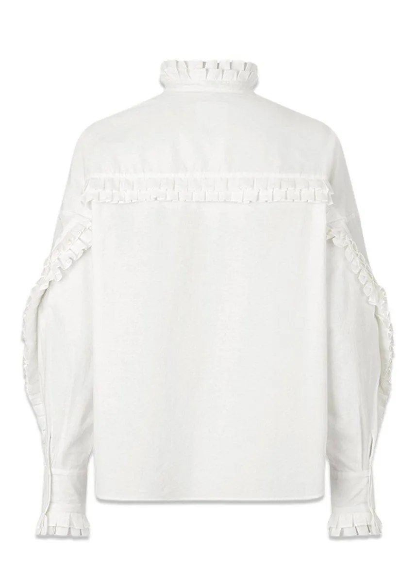 Boston Pleat Shirt - Cream