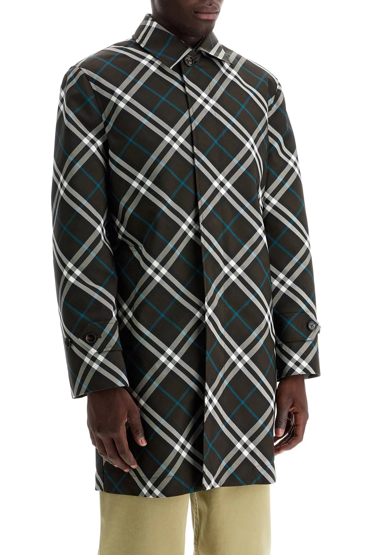 Burberry Ered\N\NCheckered Nylon Car Coat