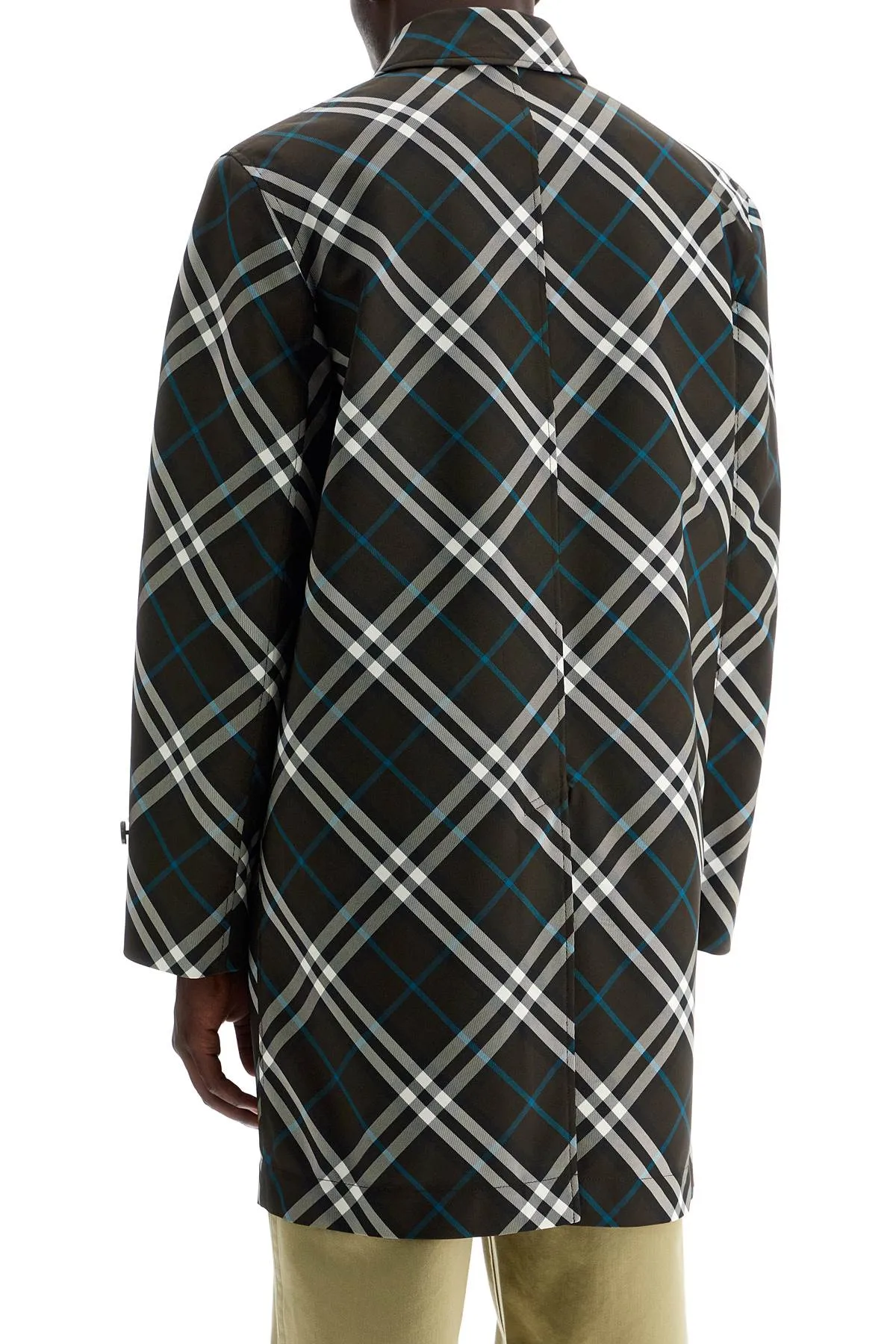 Burberry Ered\N\NCheckered Nylon Car Coat