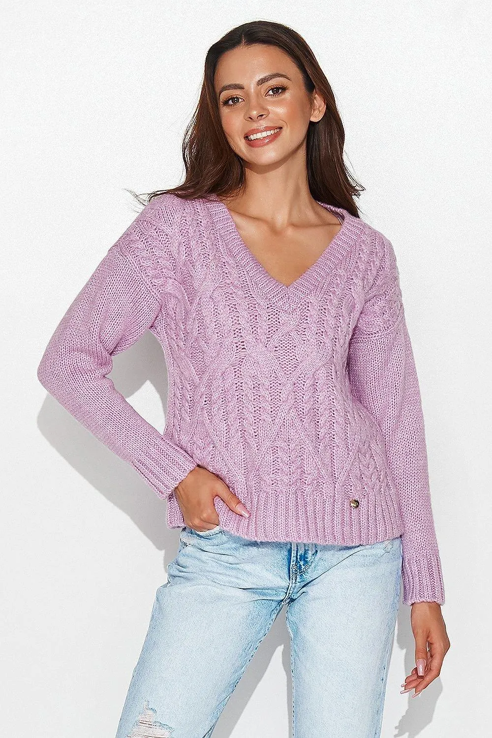 Chic Heartline Knit Sweater