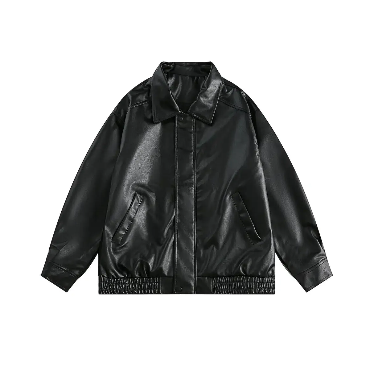 Classic Collar Leather Jacket