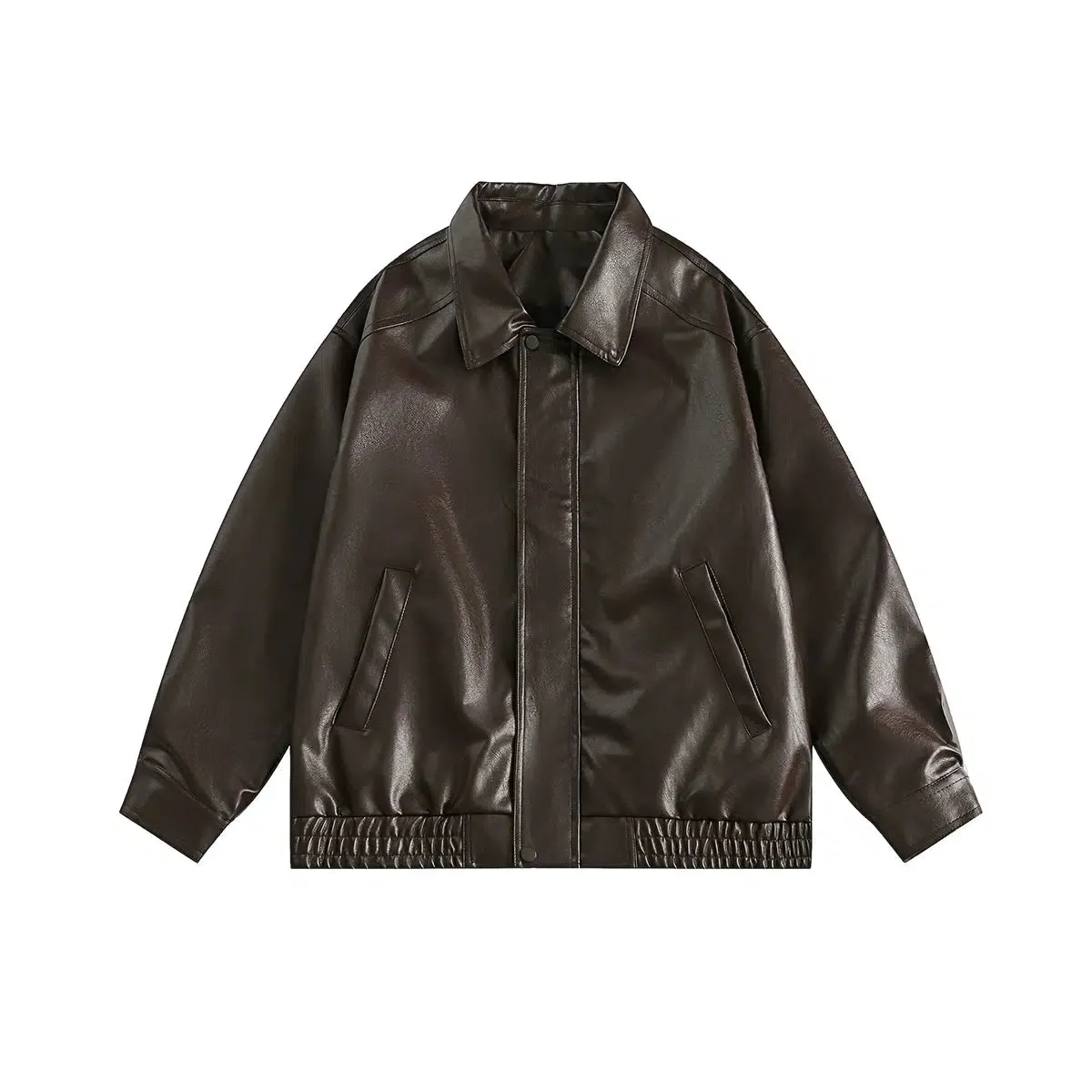 Classic Collar Leather Jacket