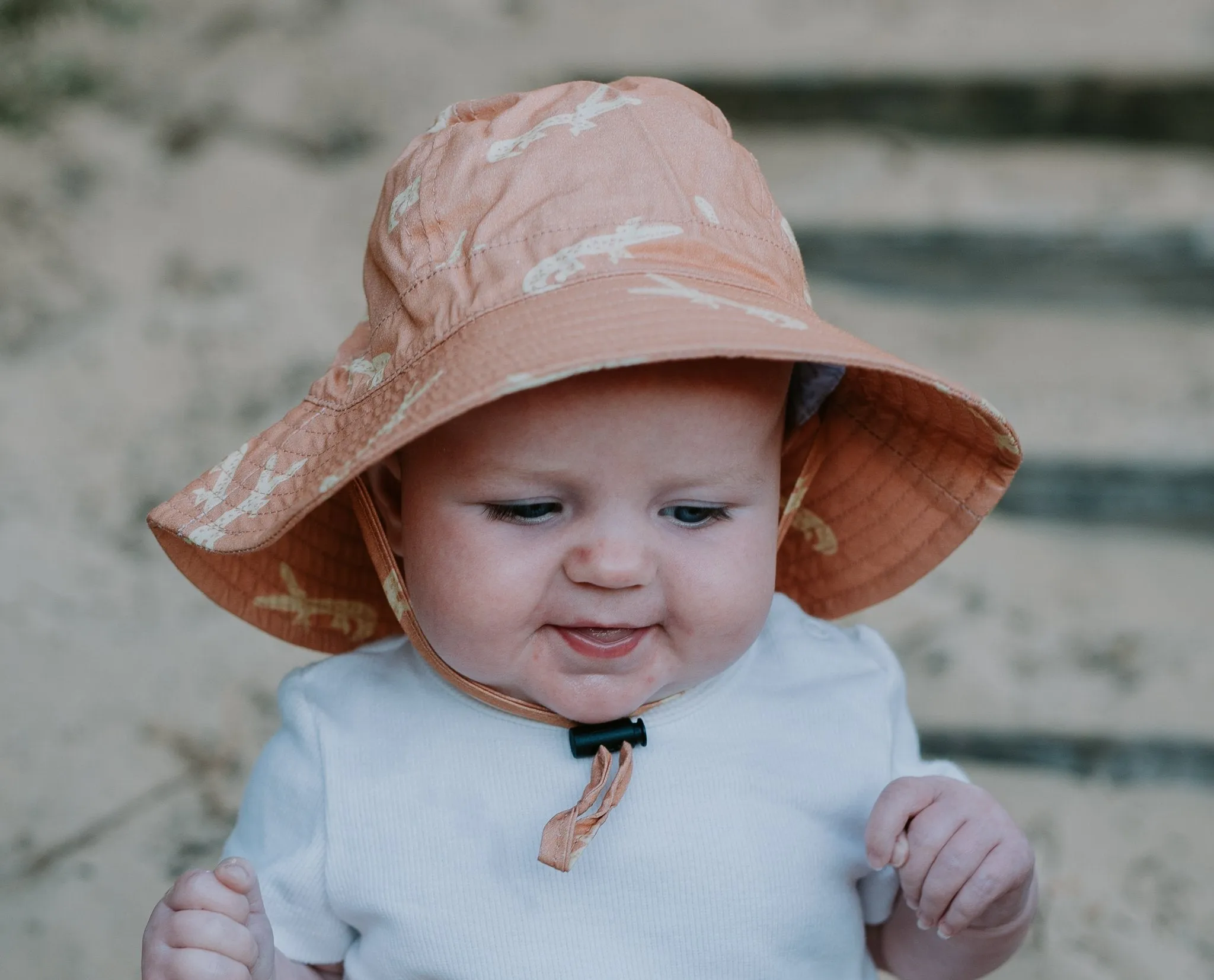 Crocodile Wide Brim Infant Sunhat