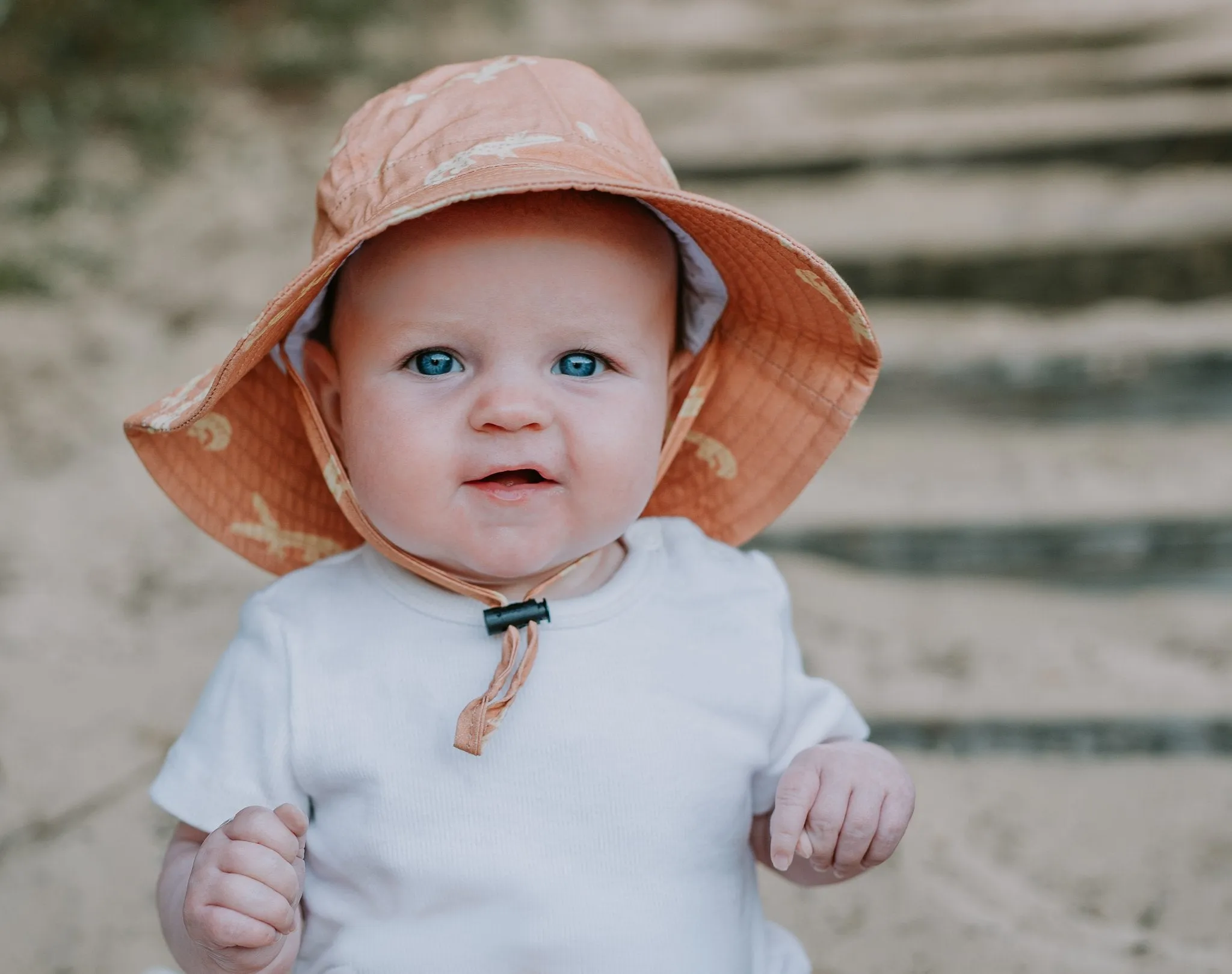 Crocodile Wide Brim Infant Sunhat