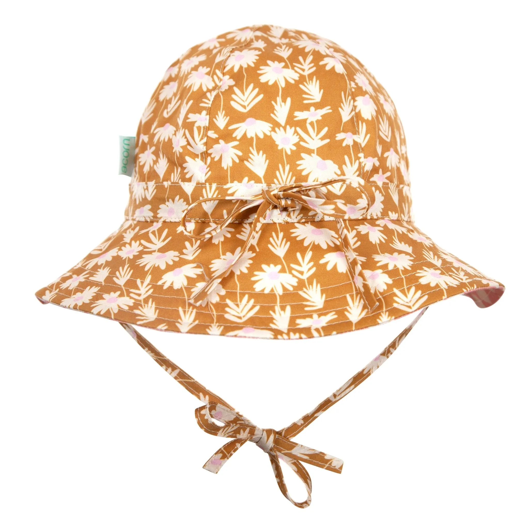 Daisy Chain Wide Brim Reversible Sunhat