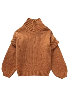 'Elena' Turtleneck Oversized Knitted Pullover Sweater (4 Colors)