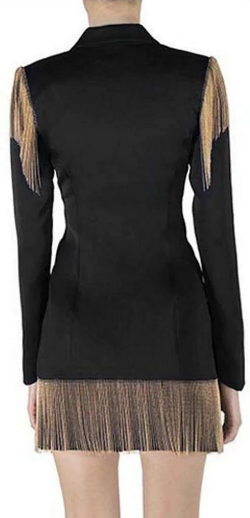 Fringed Blazer-Dress