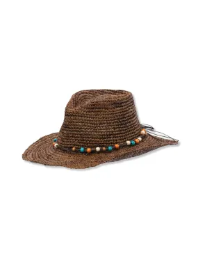 Goldie Wide-Brim Sun Hat - Brown