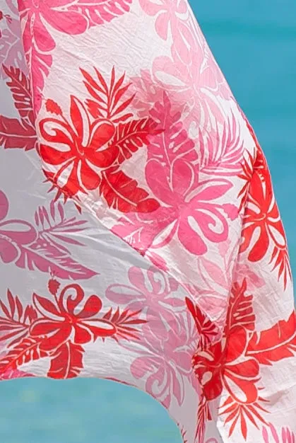 Hibiscus Printed Cotton Sarong Pareo