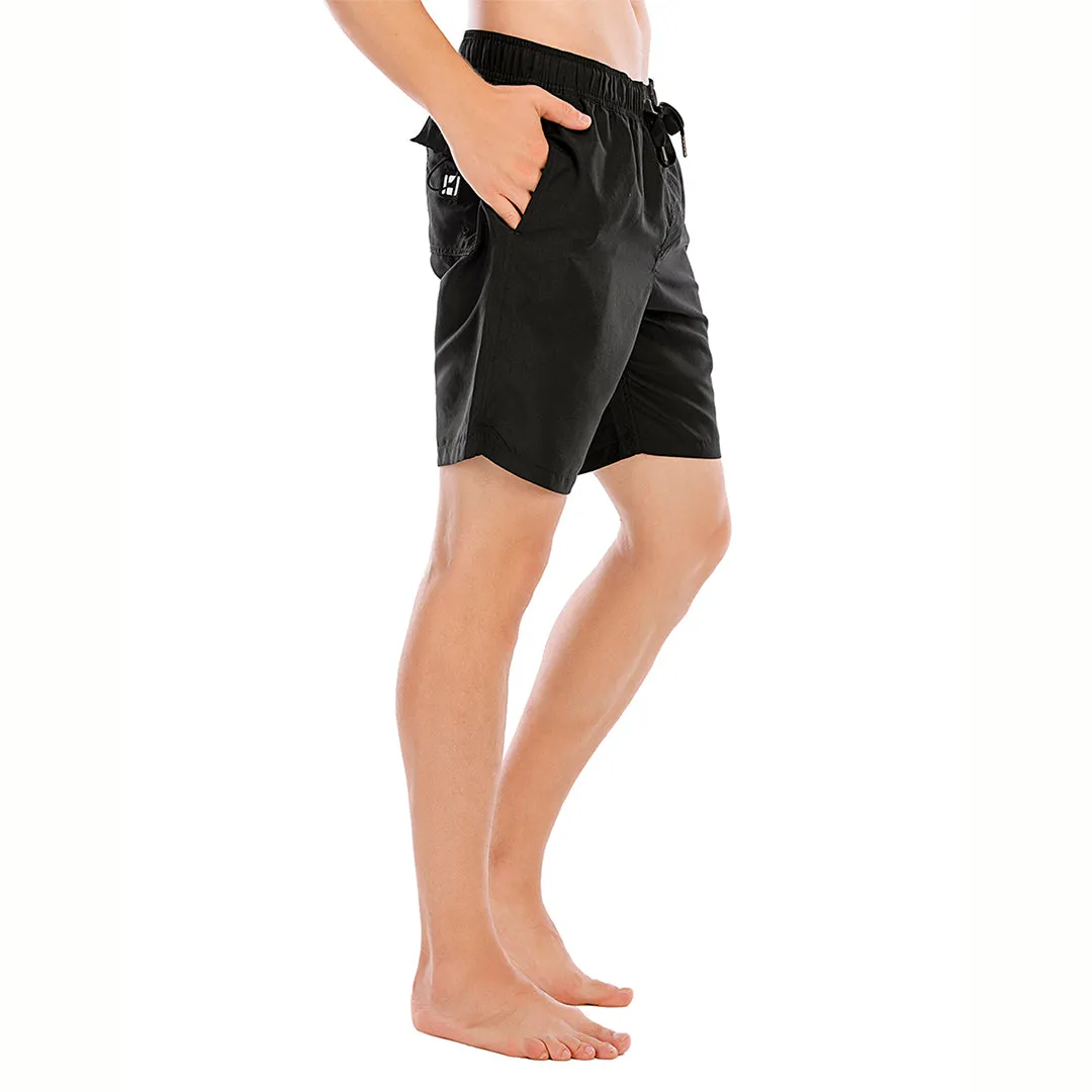 HUGE SPORTS Classic UPF50  Mens Board Shorts - Black