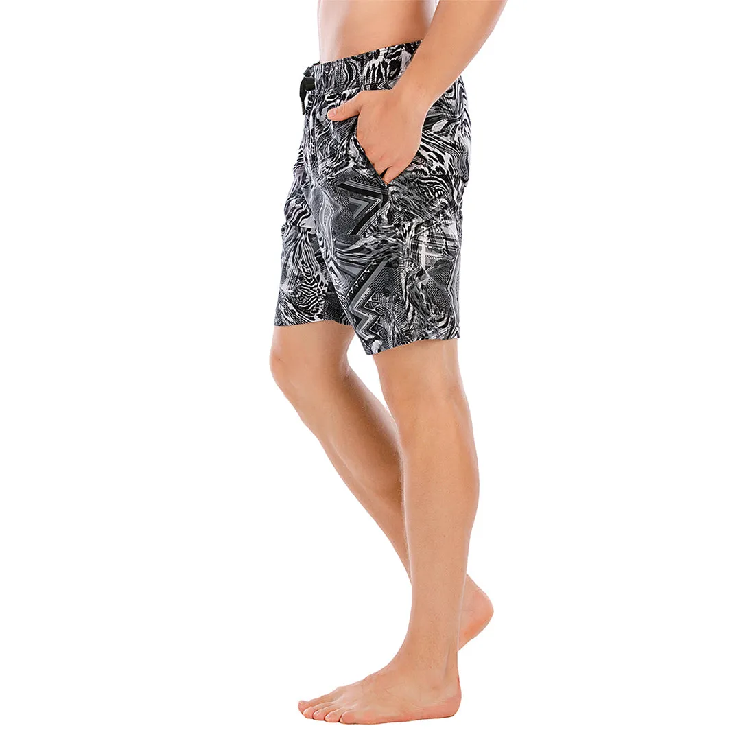 HUGE SPORTS Graphic UPF50  Mens Beach Board Shorts - Geo