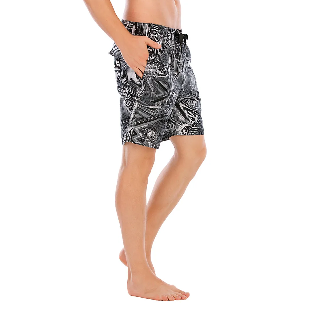 HUGE SPORTS Graphic UPF50  Mens Beach Board Shorts - Geo