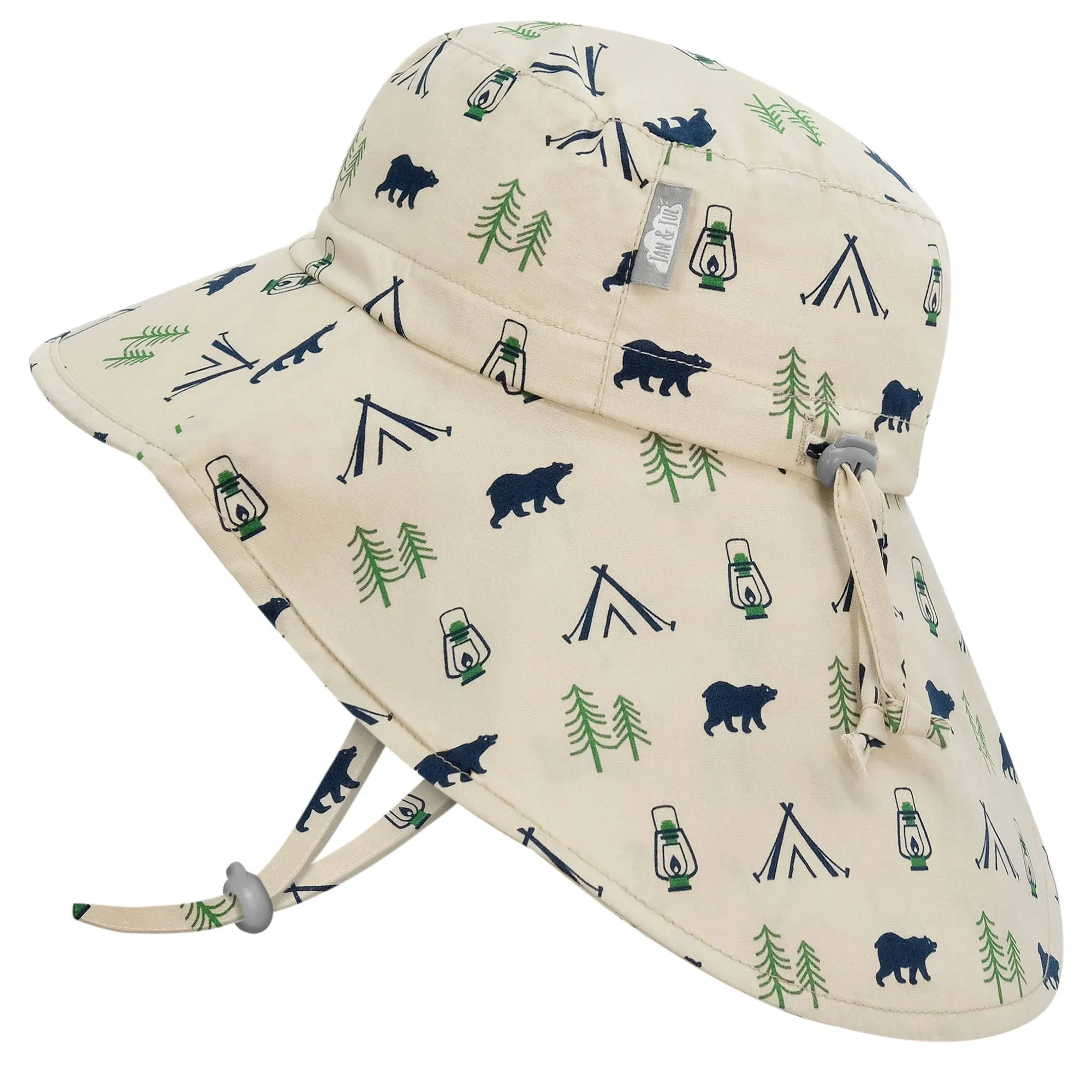 Jan & Jul Gro-With-Me Cotton Adventure Hat - Bear Camp