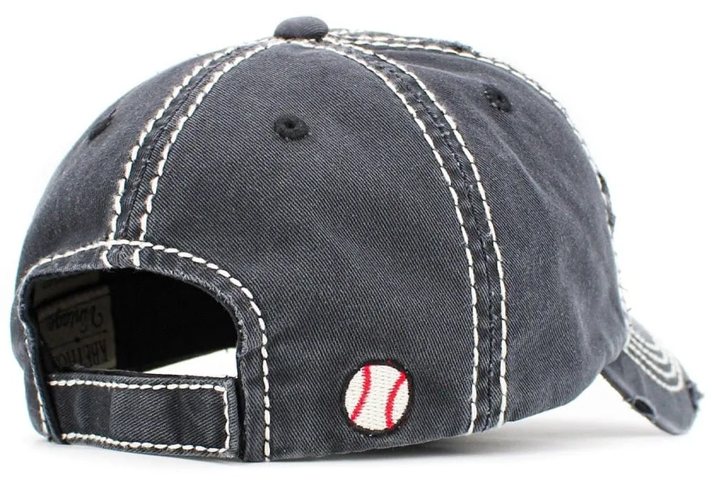 KBV1394 "Baseball Mom" Vintage Washed Baseball Cap