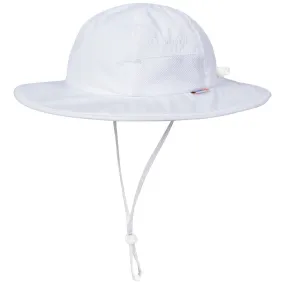 Kids Wide Brim Sun Hat "Fun Sun Day Play Hat" - White