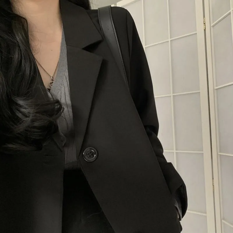 [Korean Style] Bela 2 Piece Black Suit