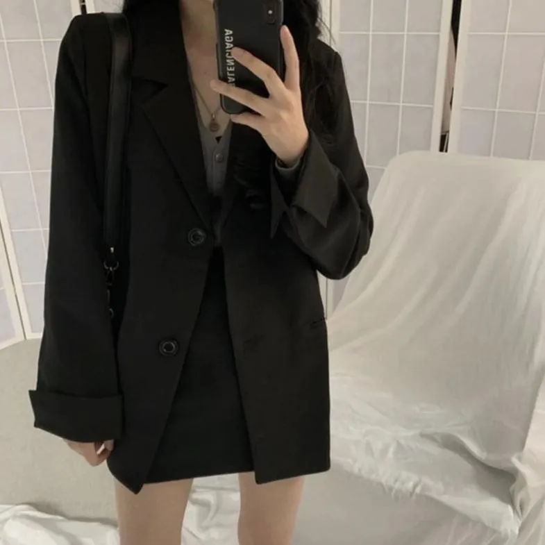 [Korean Style] Bela 2 Piece Black Suit