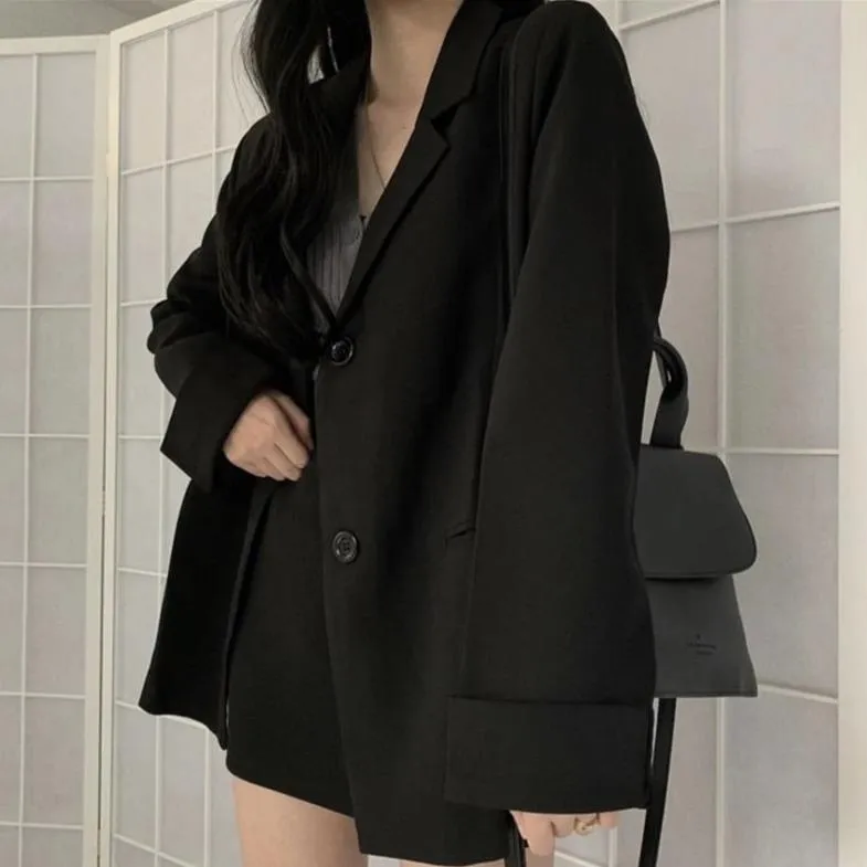 [Korean Style] Bela 2 Piece Black Suit