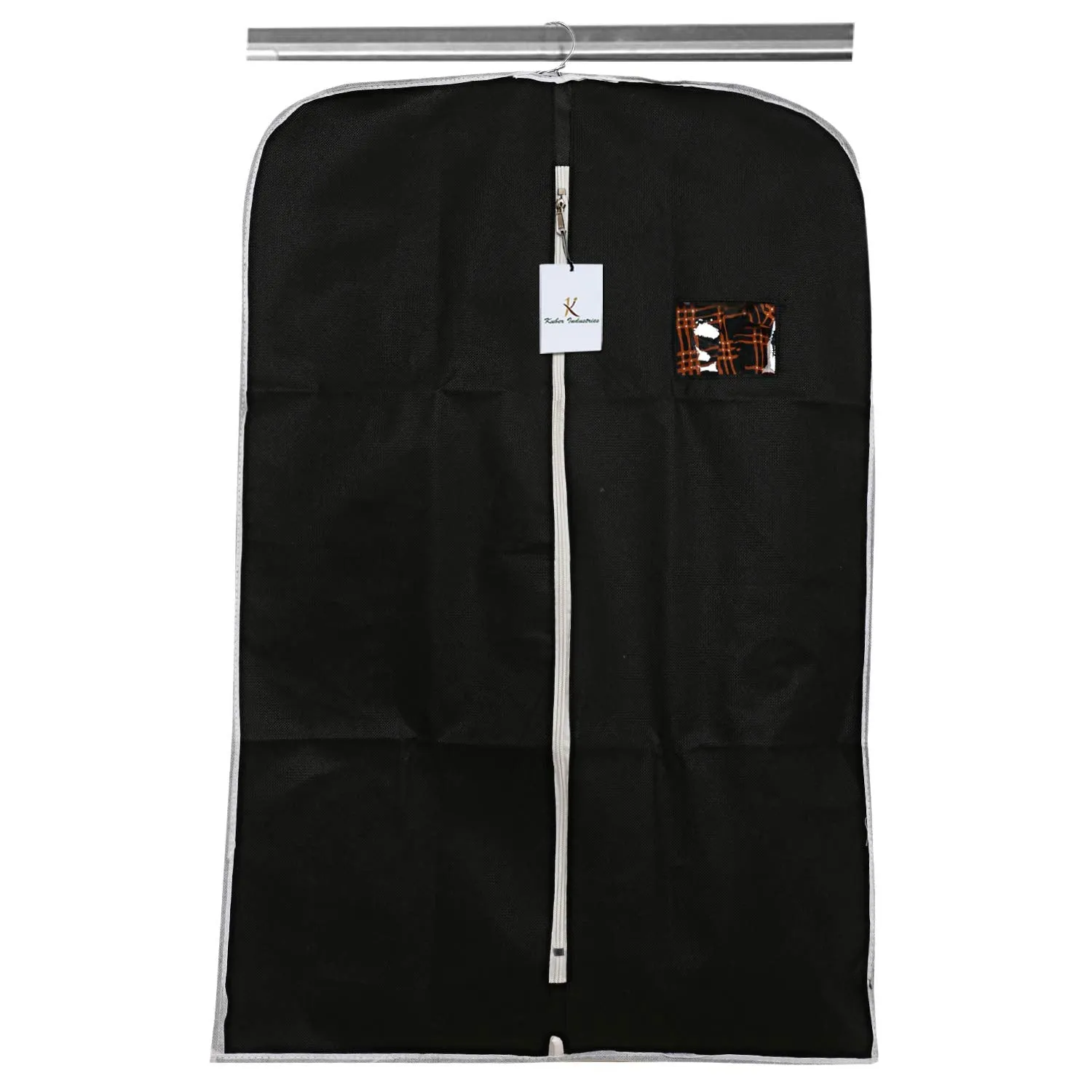 Kuber Industries 3 Piece Non Woven Coat Cover, Black (CTKTC2435)