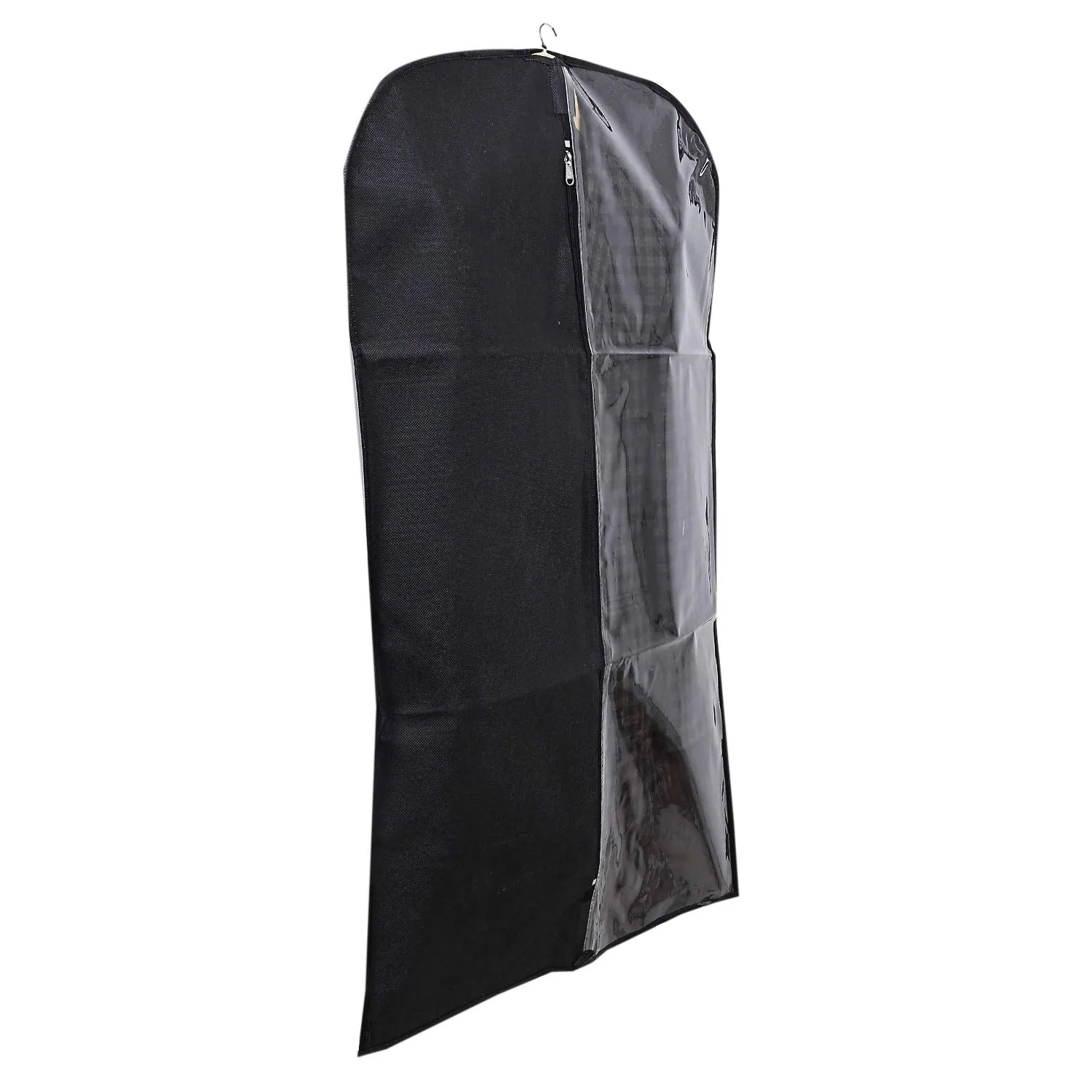 Kuber Industries Half Transparent 8 Piece Non Woven Men's Coat Blazer Cover, Black (CTKTC5500)