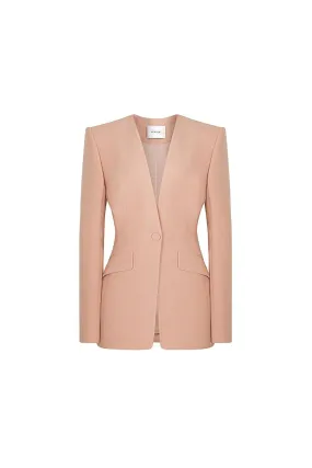 Milsom Structured Lapelless Silk Blazer