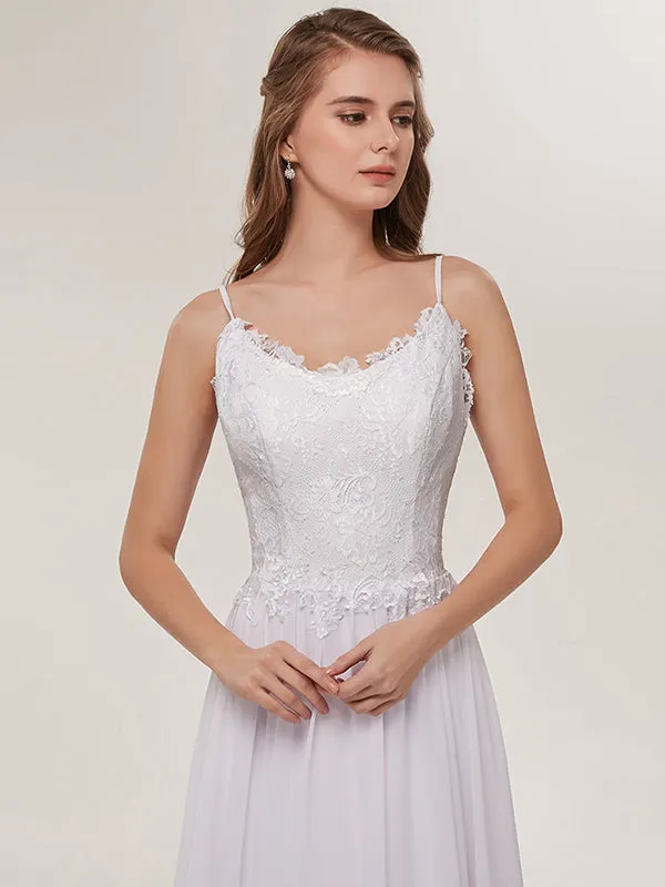 Simple Chiffon Beach Wedding Dresses