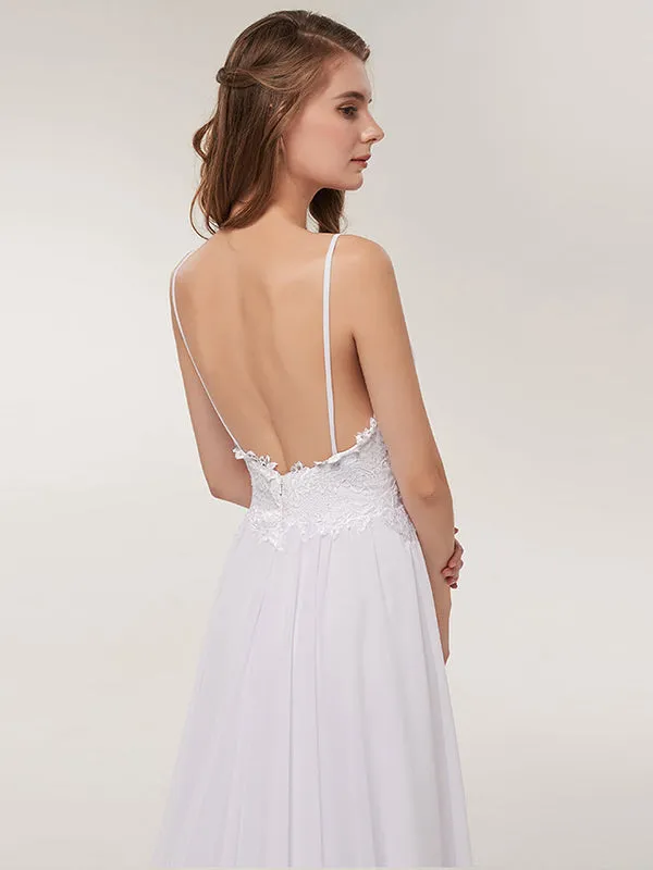 Simple Chiffon Beach Wedding Dresses