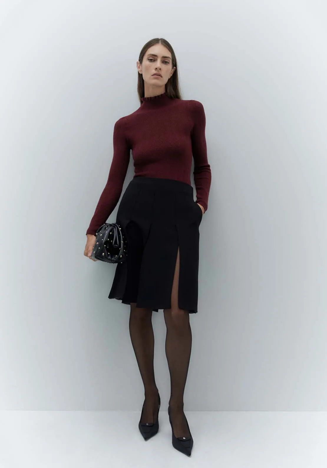 Structured Sweater - Burgund