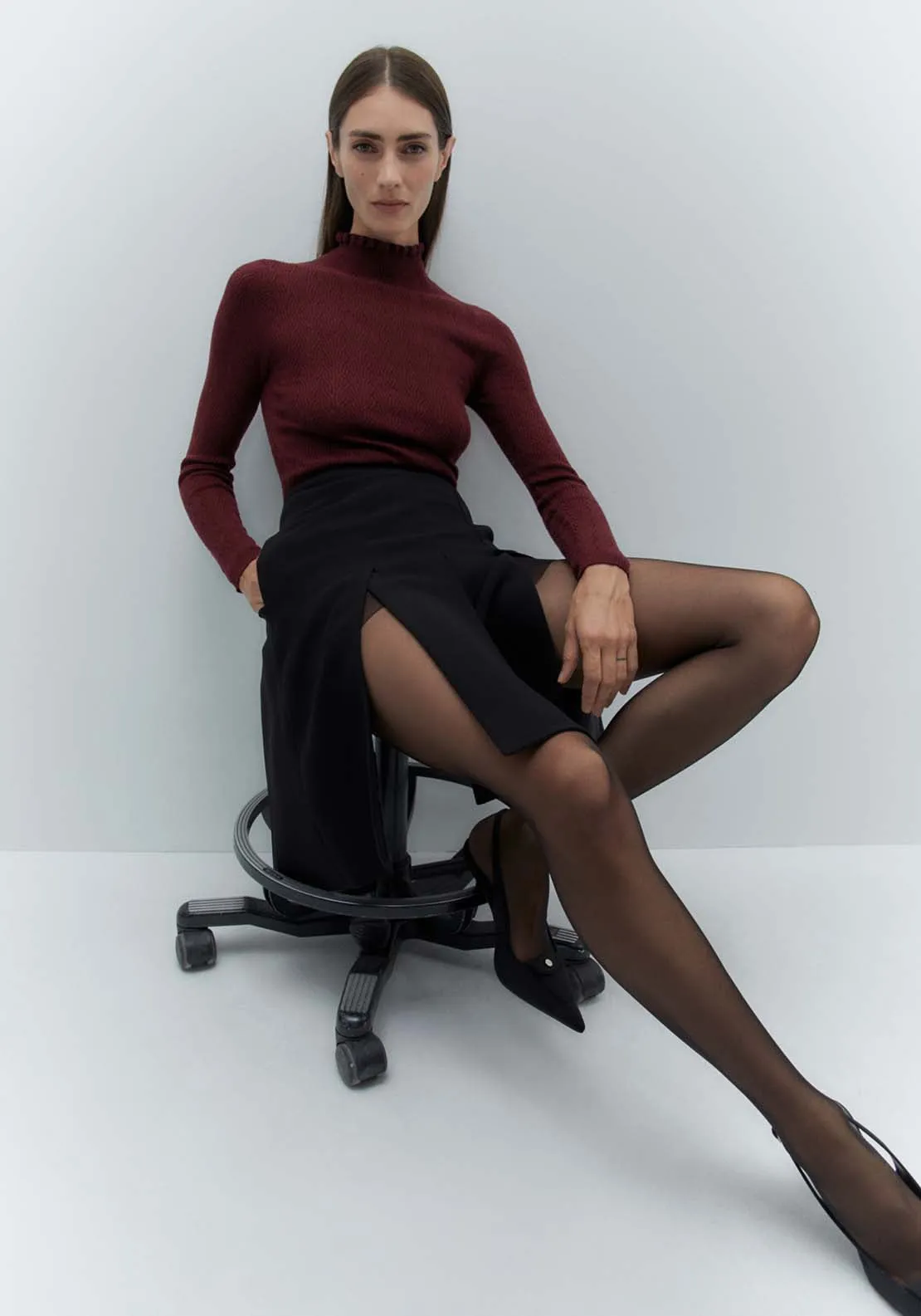 Structured Sweater - Burgund