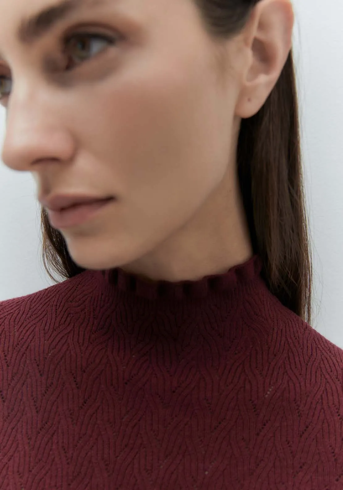 Structured Sweater - Burgund