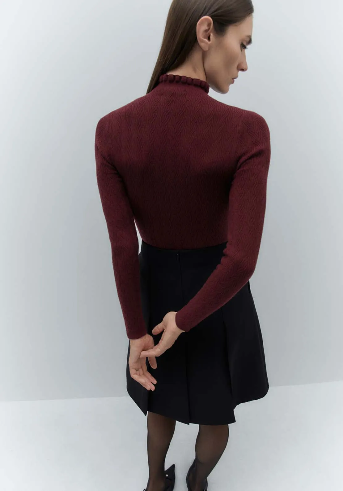 Structured Sweater - Burgund