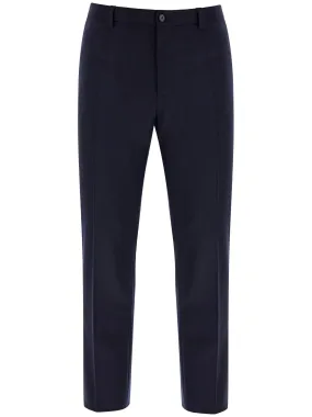 Tailored Plaid Wool Trousers