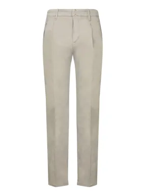 Tailored Taupe Cotton Trousers